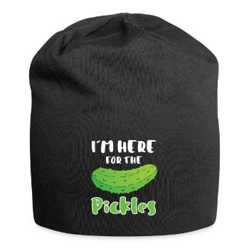 In Here For The Pickles - Jersey Beanie - black - Front