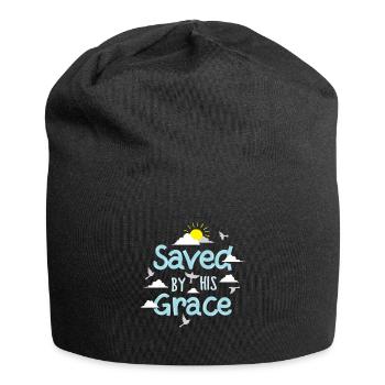 Sauvé par sa grâce - Bonnet en jersey - noir - Devant