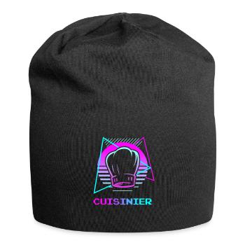 Retro Cuisinier Chef Cuisine - Bonnet en jersey - noir - Devant
