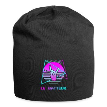 Retro Le Batteur Batterie - Bonnet en jersey - noir - Devant