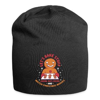 Lets Bake Stuff Drink Hot Cocoa Baking Gift - Jersey Beanie - black - Front