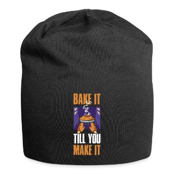 Bake It Till You Make It Backen Geschenk - Jersey-Beanie - Schwarz - Vorne