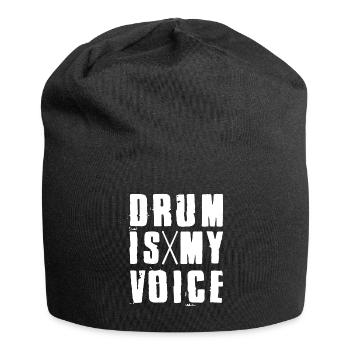 Drum Is My Voice Drumsticks Drummers Gift Idea - Jersey-Beanie - Schwarz - Vorne