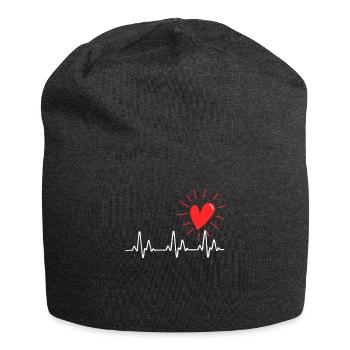 ECG Heartbeat Love ECG Infirmière autorisée ECG Hollow - Bonnet en jersey - charbon - Devant