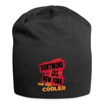Dortmund Germany city saying is like New York - Jersey Beanie - black - Front