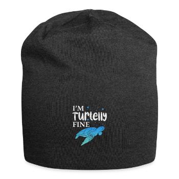 Turtle - Jersey Beanie - charcoal grey - Front