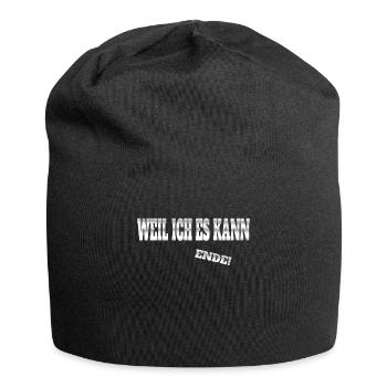 Lustiger Spruch Nerd für Schüler - Jersey-Beanie - Schwarz - Vorne