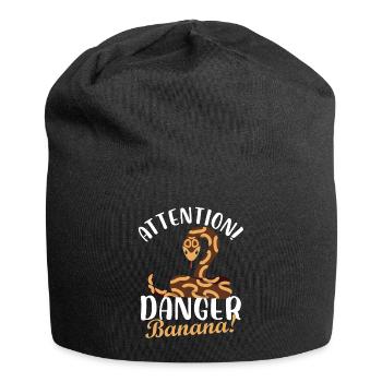attention danger banane Design pour une blague de serpents - Bonnet en jersey - noir - Devant