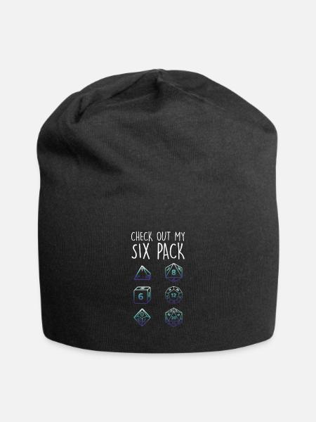 Check Out My Six Pack Dice Dragon RPG Tabletop - Jersey-Beanie - Schwarz