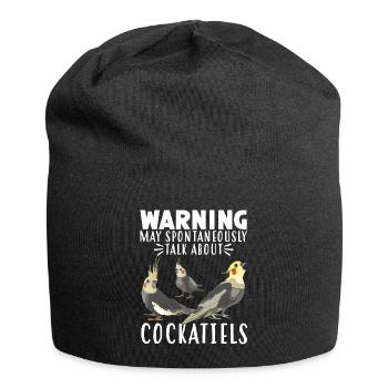 Cockatiel Cockatiel Cockatoo Perroquet Oiseau Cadeau - Bonnet en jersey - noir - Devant