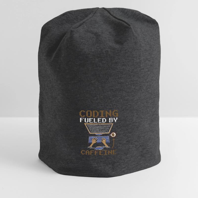 Programming powered by caffeine coding Jersey Beanie