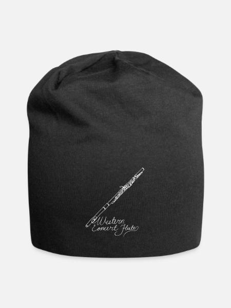 Western Concert Flute Oneline Art - Western - Bonnet en jersey - noir