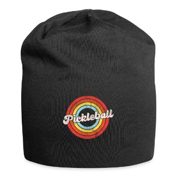 Pickleball Retro Vintage - Bonnet en jersey - noir - Devant