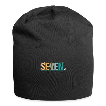 7th Birthday Kids Seven Birthday - Jersey-Beanie - Schwarz - Vorne