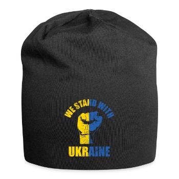 We Stand With Ukraine - Jersey Beanie - black - Front