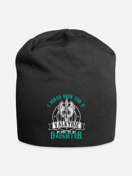 J’ai demandé à odin un design valkyrie - Bonnet en jersey - noir