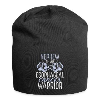Nephew Esophageal Cancer Awareness Aunt Uncle - Jersey-Beanie - Schwarz - Vorne