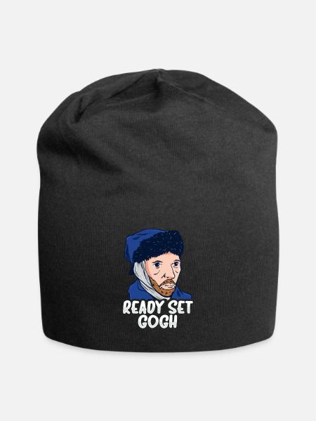 Van Gogh Kunst - Jersey-Beanie - Schwarz