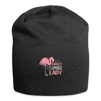 Flamingo Lady - Jersey-Beanie - Schwarz - Vorne