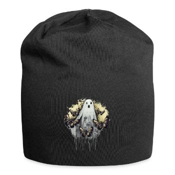 Creepy Scary Eerie Woman Halloween Aesthetic - Jersey Beanie - black - Front