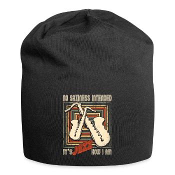 Saxophon Saxphonspieler - Jersey-Beanie - Schwarz - Vorne