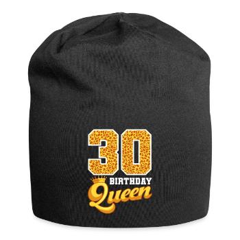 30e anniversaire de la reine léopard Célébration des 30 ans - Bonnet en jersey - noir - Devant