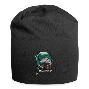 Fröhliche Weihnachten Mutter schöne Bescherung - Jersey-Beanie - Schwarz - Vorne