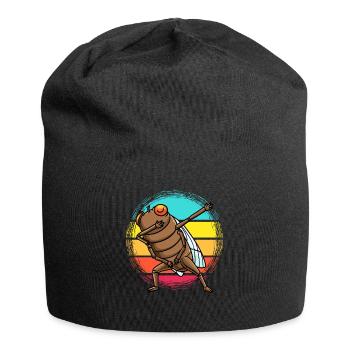 Retro Dabbing Cicada Insect Vintage Entomology - Bonnet en jersey - noir - Devant