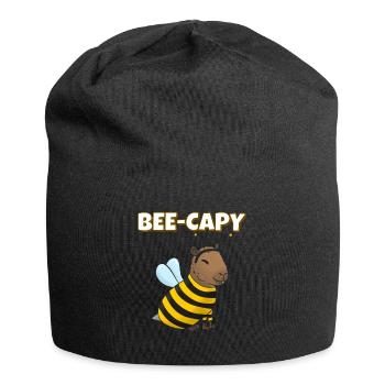 Capybara Bee Costume - Jersey Beanie - black - Front