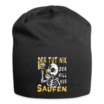 Saufen der tut nix party Bier trinken - Jersey-Beanie - Schwarz - Vorne
