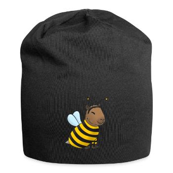 Capybara Bee Costume - Jersey Beanie - black - Front