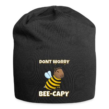 Capybara Bee Costume - Jersey Beanie - black - Front