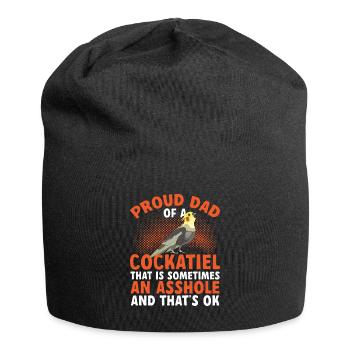 Cockatiel Cockatiel Cockatoo Perroquet Oiseau Cadeau - Bonnet en jersey - noir - Devant