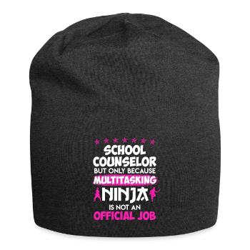 Multitâche Ninja n’est pas un travail Compagnon d’école - Bonnet en jersey - charbon - Devant
