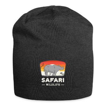 Safari Wilderness Rhinoceros Retro Rhino Animal Love - Bonnet en jersey - charbon - Devant