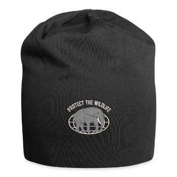 Conservation écologique de la faune des éléphants - Bonnet en jersey - noir - Devant