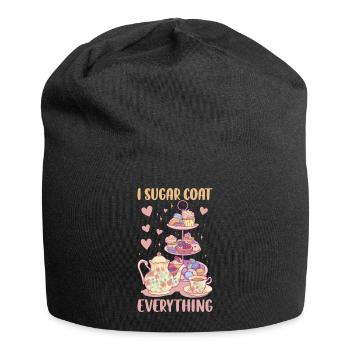 I Sugar Coat Everything Baking Gift - Jersey Beanie - black - Front