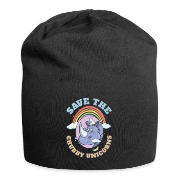 Sauvez les licornes potelées Mignons rhinocéros - Bonnet en jersey - noir - Devant