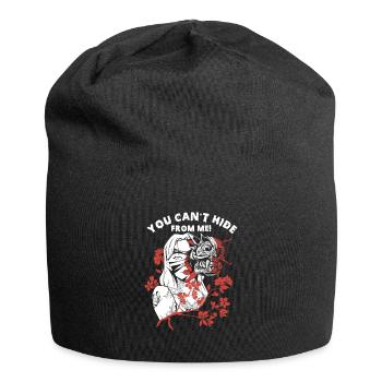 Girl Warp Horror Two Face Creepy Art Aesthetic - Jersey Beanie - black - Front