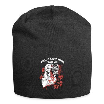 Girl Warp Horror Two Face Creepy Art Aesthetic - Jersey Beanie - charcoal grey - Front