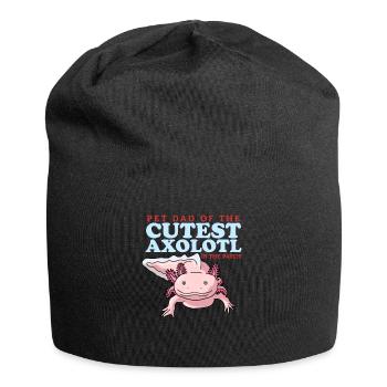 Axolotl Papa | Cadeau de Salamandre Axolotl - Bonnet en jersey - noir - Devant