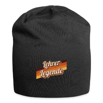 Schule Geburtstag als Legende geboren Lehrer - Jersey-Beanie - Schwarz - Vorne