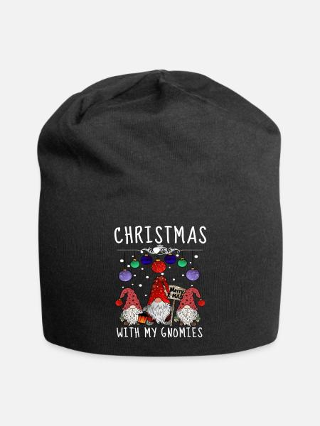 Gnome Familie Weihnachts Wichtel - Jersey-Beanie - Schwarz