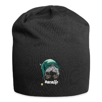 Fröhliche Weihnachten Mutter schöne Bescherung - Jersey-Beanie - Schwarz - Vorne