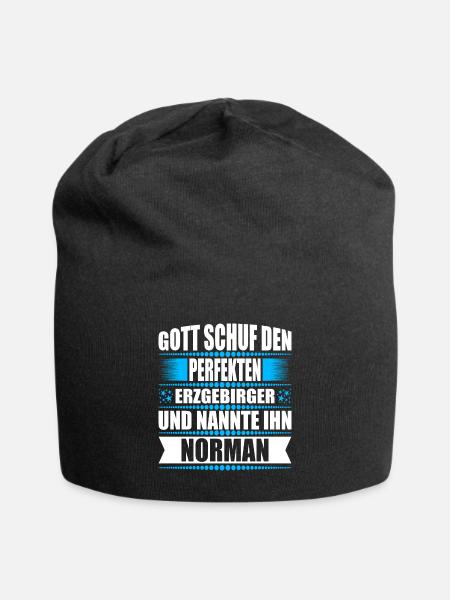 Erzgebirge Mann Namen Sachsen Norman - Jersey-Beanie - Schwarz