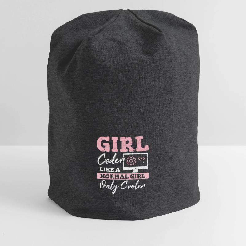 Funny Girl Coder Computer Programming Code Web Dev Jersey-Beanie