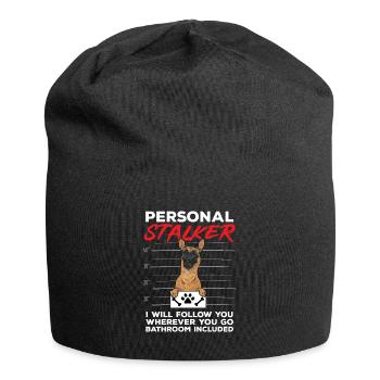 Malinois Belgian Shepherd Mechelaar Dog - Jersey Beanie - black - Front