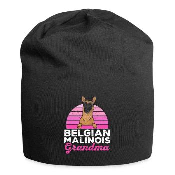 Malinois Belgian Shepherd Mechelaar Dog - Jersey Beanie - black - Front