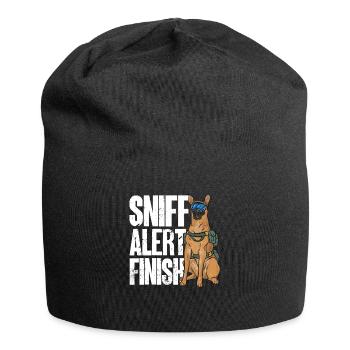 Malinois Belgian Shepherd Mechelaar Dog - Jersey Beanie - black - Front