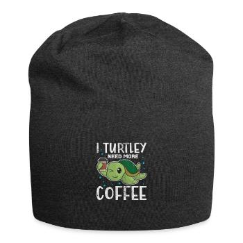 Schildkröte - Jersey-Beanie - Anthrazit - Vorne